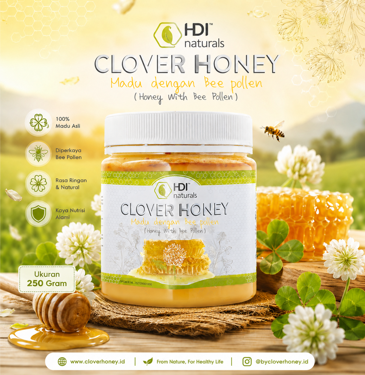 HDI Clover Honey 250 Gram